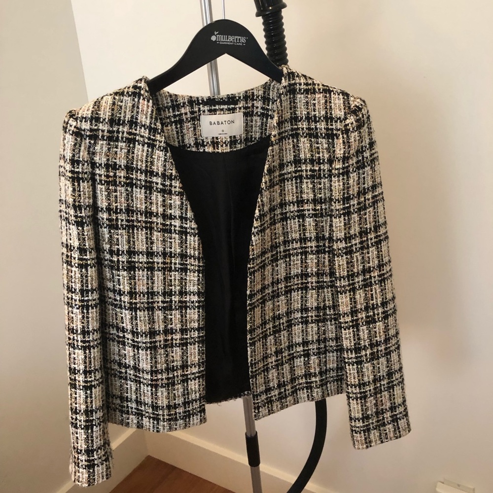 Babaton size 0 tweed jacket